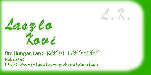 laszlo kovi business card